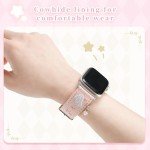 GeekShare Watch Band for Apple Watch Series 1-9 SE 42/44/45mm case,Adjustable Replacement Oxford Watch Strap Compatible with Apple Watch for Women Men - Star Wings Series