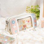 GeekShare Switch Case Compatible with Switch/Switch OLED - Travel Crossbody Switch Carrying Case with Adjustable Shoulder Strap for Switch Console Joy-Con & Accessories