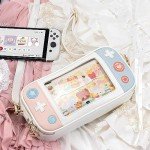 GeekShare Switch Case Compatible with Switch/Switch OLED - Travel Crossbody Switch Carrying Case with Adjustable Shoulder Strap for Switch Console Joy-Con & Accessories