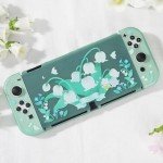 GeekShare Protective Case for Switch OLED, Hard PC Protective Shell Slim Cover Case Compatible with Nintendo Switch OLED and Joy Con - Lily of The Valley
