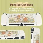 GeekShare Cute Protective Case for Switch OLED Slim Cover Case Hard PC Protective Shell Compatible with Switch OLED - Team Timothy