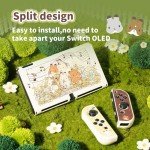 GeekShare Cute Protective Case for Switch OLED Slim Cover Case Hard PC Protective Shell Compatible with Switch OLED - Team Timothy
