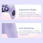 GeekShare PS5 Controller Skin Set,Anti-Slip Silicone Protective Cover Skin Case for PS5 Wireless Controller with 2 Thumb Grip Caps and 2 Stickers - Star Wings Series (Purple)