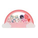 GeekShare Clear Acrylic Thumb Grips Storage Box for Switch/Lite/OLED, PS4/PS5, Xbox-Portable Magnetic Storage Case for Joystick Button Caps -- Rainbow Cloud