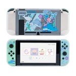GeekShare Protective Case Slim Cover Case Compatible with Switch Only - Shock-Absorption and Anti-Scratch Cover Skin for Switch - Shark Party (for Switch 2017)