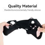 GeekShare PS5 Controller Skin Set,Anti-Slip Silicone Protective Cover Skin for PS5 Wireless Controller, with 2 Thumb Grip Caps and 2 Stickers - Sweetheart Skull (Black)