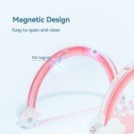 GeekShare Clear Acrylic Thumb Grips Storage Box for Switch/Lite/OLED, PS4/PS5, Xbox-Portable Magnetic Storage Case for Joystick Button Caps -- Rainbow Cloud