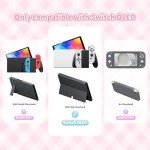 GeekShare Protective Case for Switch OLED,Kawaii Plush Cover Anti-Scratch Switch Hard Case Protector Compatible with Switch OLED - Mikko Sweet Thoughts