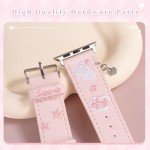 GeekShare Oxford Watch Band for Apple Watch Series 1-9 SE, 38/40/41mm,Adjustable Replacement Watch Strap Compatible with Apple Watch for Women Men - Star Wings Series