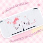 GeekShare Protective Case for Switch OLED,Kawaii Plush Cover Anti-Scratch Switch Hard Case Protector Compatible with Switch OLED - Mikko Sweet Thoughts
