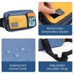 GeekShare Large Capacity Multifunctional Switch/OLED Travel Carrying Case - Color Contrast Laser Messenger Bag Compatible With Switch (Blue & Yellow)