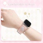 GeekShare Oxford Watch Band for Apple Watch Series 1-9 SE, 38/40/41mm,Adjustable Replacement Watch Strap Compatible with Apple Watch for Women Men - Star Wings Series