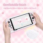 GeekShare Protective Case for Switch OLED,Kawaii Plush Cover Anti-Scratch Switch Hard Case Protector Compatible with Switch OLED - Mikko Sweet Thoughts
