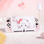 GeekShare Protective Case for Switch OLED,Kawaii Plush Cover Anti-Scratch Switch Hard Case Protector Compatible with Switch OLED - Mikko Sweet Thoughts