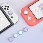 GeekShare Cute Silicone Joy Con Thumb Grip Caps, Joystick Cover Compatible with Switch/OLED/Switch Lite,4PCS - Little Wings