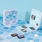 GeekShare Portable Switch Game Card Case- Switch Game Holder Case with 12 Game Card Slots- Game Card Carrying Storage Box Compatible with Switch Lite/Switch/Switch OLED (Shark Party)