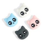 GeekShare 4PCS Cat Shape Silicone Joystick Caps for Switch/OLED/Lite - Tearful Eyes Cat Thumb Grip Caps