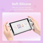 GeekShare 4PCS Cat Shape Silicone Joystick Caps for Switch/OLED/Lite - Tearful Eyes Cat Thumb Grip Caps