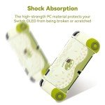 GeekShare Protective Case for Switch OLED,Slim Cover Case,Separable Soft Silicone Protective Shell for Joycon with 2 Thumb Grip Caps- Kuma Donut