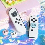 GeekShare 4PCS Cat Shape Silicone Joystick Caps for Switch/OLED/Lite - Tearful Eyes Cat Thumb Grip Caps