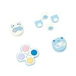 GeekShare Silicone Cross D-Pad Button Caps Set Joystick Cover - ABXY Key Buttons Sticker Compatible with Switch/OLED Joy Con - Gaming Cat