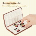 GeekShare Switch Game Card Case Compatible with Switch Game Card,Portable Game Holder Cartridge Case with 24 Game Card Slots and 24 TF Card Slots - Team Timothy