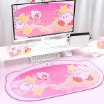 YOCORE Pink Mouse Pad Large Cute Gaming Mouse Mat,Non-Slip Base Long Office Desk Mat,Durable Large Extended Keyboard Mouse Pad with Stitched Edges for Girl Gaming-XZAY