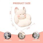 QYA Cute Gaming Chair Cushion, Soft Desk Chair Cushion, Seat Cushion for Office Chair, Kawaii Fox Chair Pillow, Back Support for Office Chair, Lumbar Support Pillow, Non Slip Sitting, 17.7"×17.7"