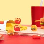 GeekShare Cute Silicone Joycon Thumb Grip Caps, Joystick Cover Compatible with Switch/OLED/Switch Lite,4PCS - Chips Burger