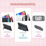 Kuitmor Plush Protective Case for Switch OLED,Kawaii Hard PC Slim Cover Case Compatible with Switch OLED Console and Joy Con - HLK