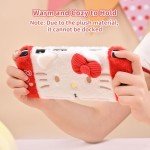 Kuitmor Plush Protective Case for Switch OLED,Kawaii Hard PC Slim Cover Case Compatible with Switch OLED Console and Joy Con - HLK