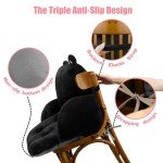 QIUODO Cute Chair Cushion, Comfy Seat Cushion for Office Desk, Kawaii Chair Cushions for Gamer, Soft Chair Cushion for Room Bedroom Decor（Black Kitty）