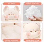 QYA Cute Gaming Chair Cushion, Soft Desk Chair Cushion, Seat Cushion for Office Chair, Kawaii Fox Chair Pillow, Back Support for Office Chair, Lumbar Support Pillow, Non Slip Sitting, 17.7"×17.7"
