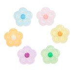PERFECTSIGHT Cute Glitter Flower Thumb Grip Caps Compatible with Nintendo Switch/OLED/Switch Lite Console, Button Cover for NS Joycon Controller, 6PCS Kawaii Joystick Cap Flower
