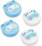 Lotadilo 4Pcs for Nintendo Switch Thumb Grips Cute Cat Design Kawaii 3D Silicone Joystick Caps Joycon Controller Button Covers for Nintendo Switch/OLED/Switch Lite for Girls Kids Teens