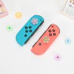 PERFECTSIGHT Cute Glitter Flower Thumb Grip Caps Compatible with Nintendo Switch/OLED/Switch Lite Console, Button Cover for NS Joycon Controller, 6PCS Kawaii Joystick Cap Flower