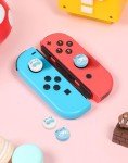 Lotadilo 4Pcs for Nintendo Switch Thumb Grips Cute Cat Design Kawaii 3D Silicone Joystick Caps Joycon Controller Button Covers for Nintendo Switch/OLED/Switch Lite for Girls Kids Teens