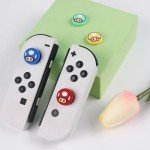 TIKOdirect Cute Thumb Grip Caps Compatible with Nintendo Switch Joy-con/OLED/Switch Lite, Kawaii Joystick Cap Grip 4PCS Soft Silicone Protective Ergonomic Button Cover, Red