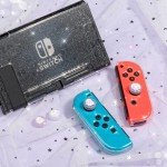 BelugaDesign Ghost Thumb Grips | Halloween Gothic Clear Jelly Glitter Joystick Grip Button Caps | Compatible with Nintendo Switch Standard Lite OLED