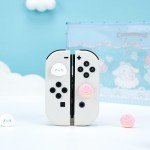 WISHAVEN Cute Pocket Monsters Joycon Thumb Grip Caps Compatible with Nintendo Switch, Soft Silicone Joystick Cover for Nintendo Switch/OLED/Lite Controller, 4PCS (Cupcakes & Cinnamon Roll Dog)