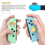 DLseego 6Pcs Thumb Grip Caps for Nintendo Switch, Joystick Caps Soft Silicone Cover for Button Joy Con Controllers Protective Thumb Stick, Anti-Slip Anime Analog Cover for Switch Lite & OLED-White 3
