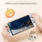 PERFECTSIGHT Switch Thumb Grips, Cute Halloween Joystick Caps for Nintendo Switch, 4 PCS Thumbstick Cover for Switch Lite, Switch OLED, Analog Stick Button Cover for NS Joycon Controller Skull Pumpkin