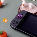 PERFECTSIGHT Switch Thumb Grips, Cute Halloween Joystick Caps for Nintendo Switch Lite/OLED, 4 PCS Kawaii Thumbstick Cover Analog Stick Button Cover for NS Joycon,Pumpkin Cats