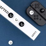 GeekShare 4PCS Cute Ghost Thumb Grip Caps,Soft Silicone Joystick Cover Compatible with Switch/OLED/Switch Lite - Black&White