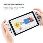 Yocore Cute Switch Thumb Grip Caps,Soft Silicone Thumb Grips,Analog Soft Silicone Joystick Caps Stick Caps for Switch/OLED/Switch Lite,4 Pcs-Ghost Dog