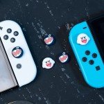 Yocore Cute Switch Thumb Grip Caps,Soft Silicone Thumb Grips,Analog Soft Silicone Joystick Caps Stick Caps for Switch/OLED/Switch Lite,4 Pcs-Ghost Dog