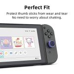 GeekShare 4PCS Cute Ghost Thumb Grip Caps,Soft Silicone Joystick Cover Compatible with Switch/OLED/Switch Lite