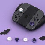 GeekShare 4PCS Cute Ghost Thumb Grip Caps,Soft Silicone Joystick Cover Compatible with Switch/OLED/Switch Lite
