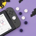 GeekShare 4PCS Cute Ghost Thumb Grip Caps,Soft Silicone Joystick Cover Compatible with Switch/OLED/Switch Lite