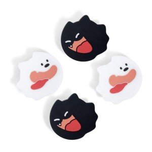 GeekShare Cute Thumb Grip Caps for Switch,4PCS Cute Silicone Joystick Caps,Soft Thumbstick Cover Compatible with Switch/OLED/Switch Lite - Ghost Puppy